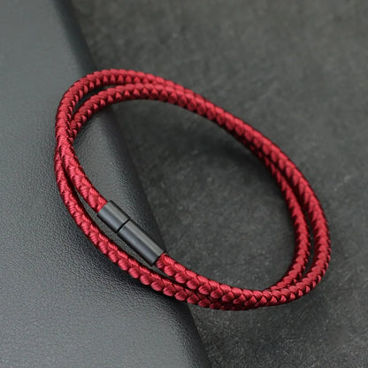 2024 New Simple Style Keel Rope Bracelet For Men Bilayer Wrap Braslet Bangle Homme Nautical Braclet Gifts For Him Pulseria Joias