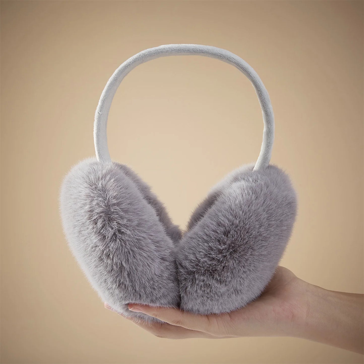 Anjj High Quality Earmuffs Faux Rabbit Fur Hang Ear Cover Warm Winter Ear Muffs Fur Earmuffs Unisex Adult Ear Warmer Fold