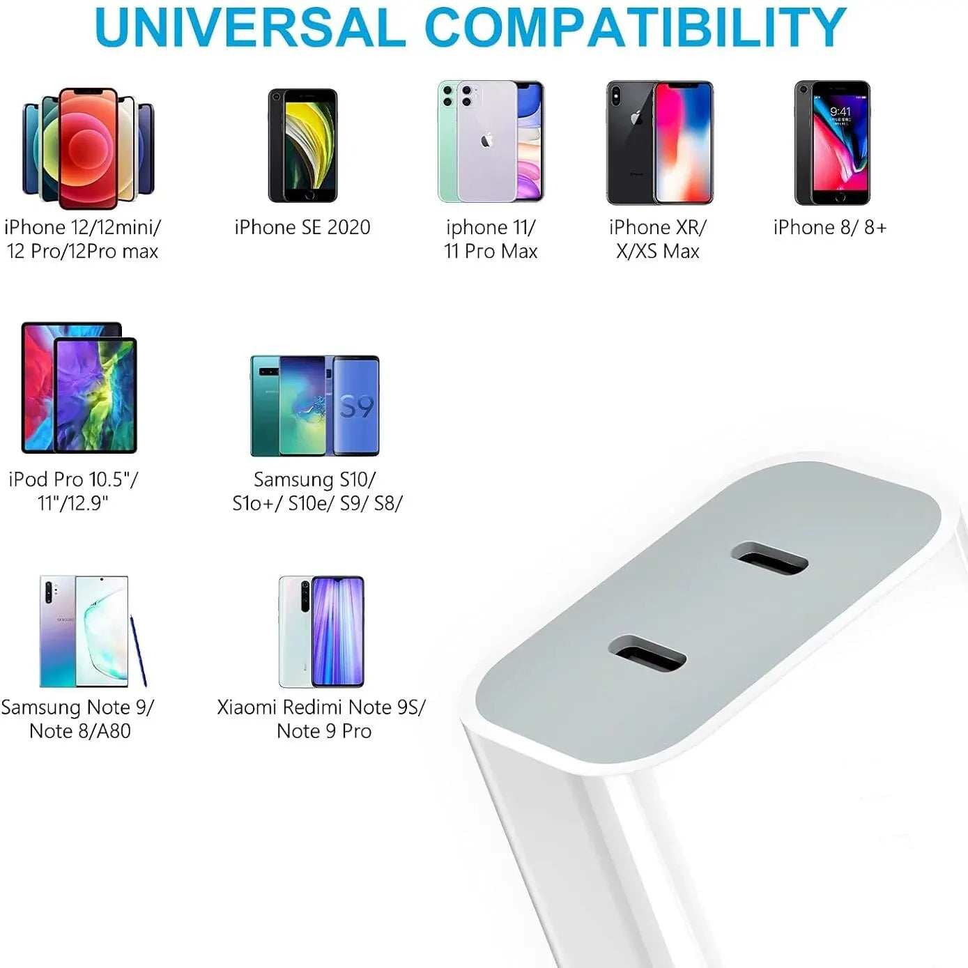 40W USB PD Charger 2 Ports Type C Quick Charge EU/US Plug For iPhone15 Huawei Samsung Xiaomi Fast Charging Phone Charger Adapter