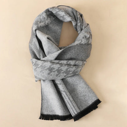 NEW Fashion Winter Men's Cotton Scarf Warm Neckerchief Patchwork Striped Scarves Soft Long Casual Male Bufanda Pashmina Shawl