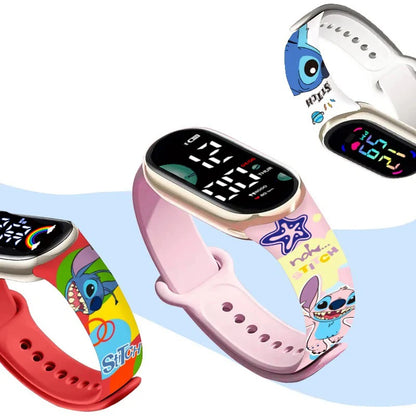 Stitch Children Watches Girls Waterproof Sport Touch Screen Watch for Women Waterproof Digital Clock Bracelet Gifts