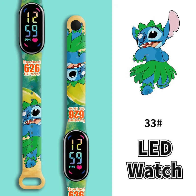 Stitch Children Watches Girls Waterproof Sport Touch Screen Watch for Women Waterproof Digital Clock Bracelet Gifts