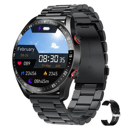 2024 New Bluetooth Call Smart Watch Men 360*360 HD Display Heart Rate Fitness Tracker ECG+PPG Business Smartwatches For Huawei