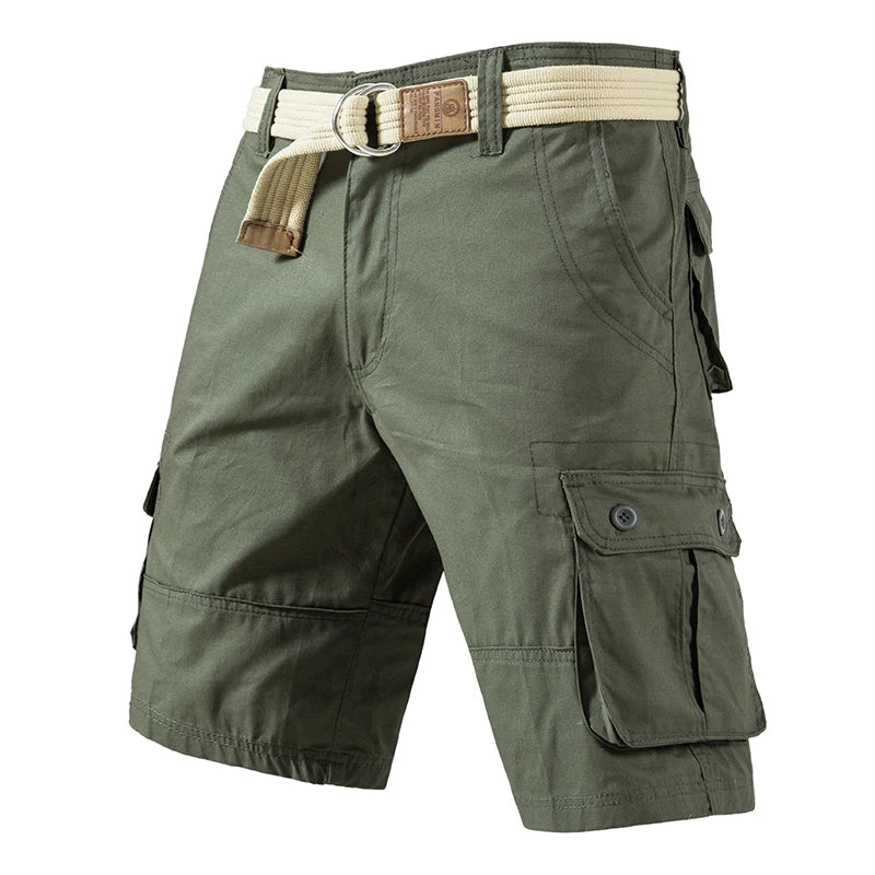 Cargo Knee Shorts Men Sports Casual Bermuda Shorts Plus Size Cotton Half Pants Golf Straight Running Gym Shorts Pants