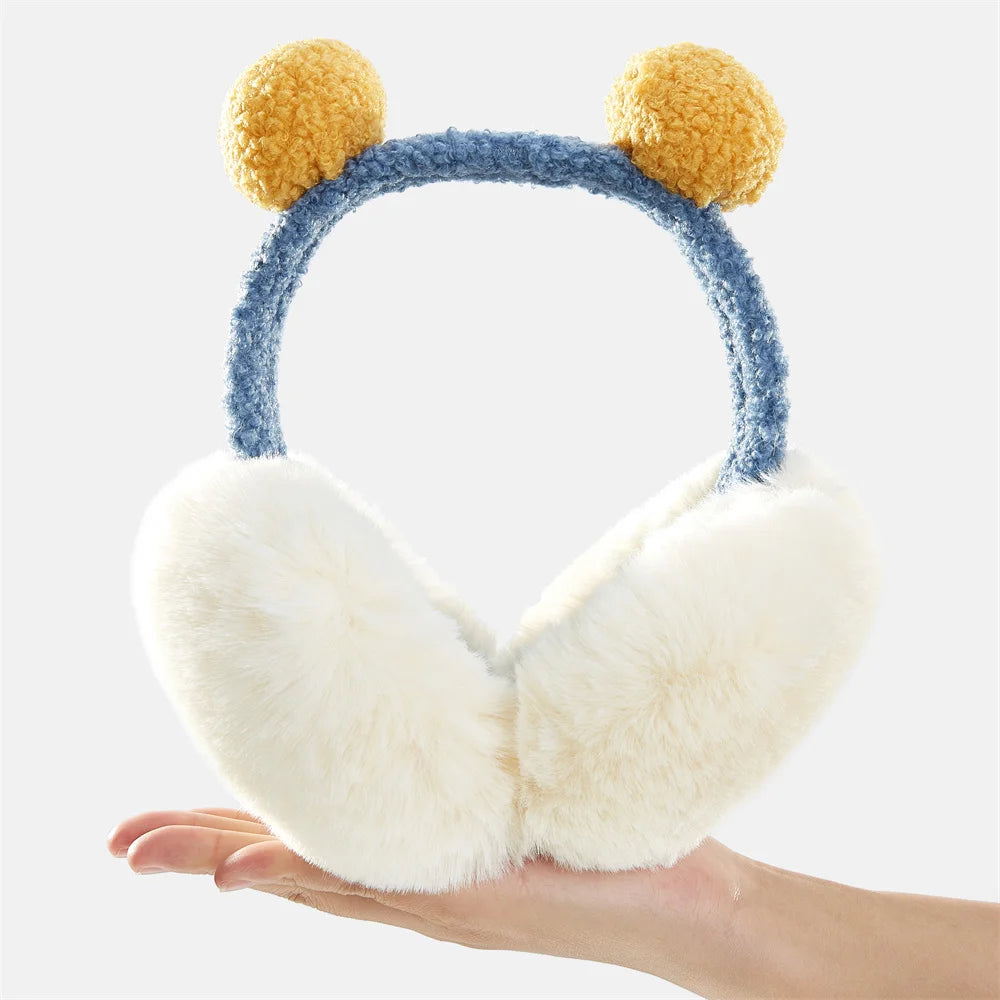 Anjj High Quality Earmuffs Faux Rabbit Fur Hang Ear Cover Warm Winter Ear Muffs Fur Earmuffs Unisex Adult Ear Warmer Fold