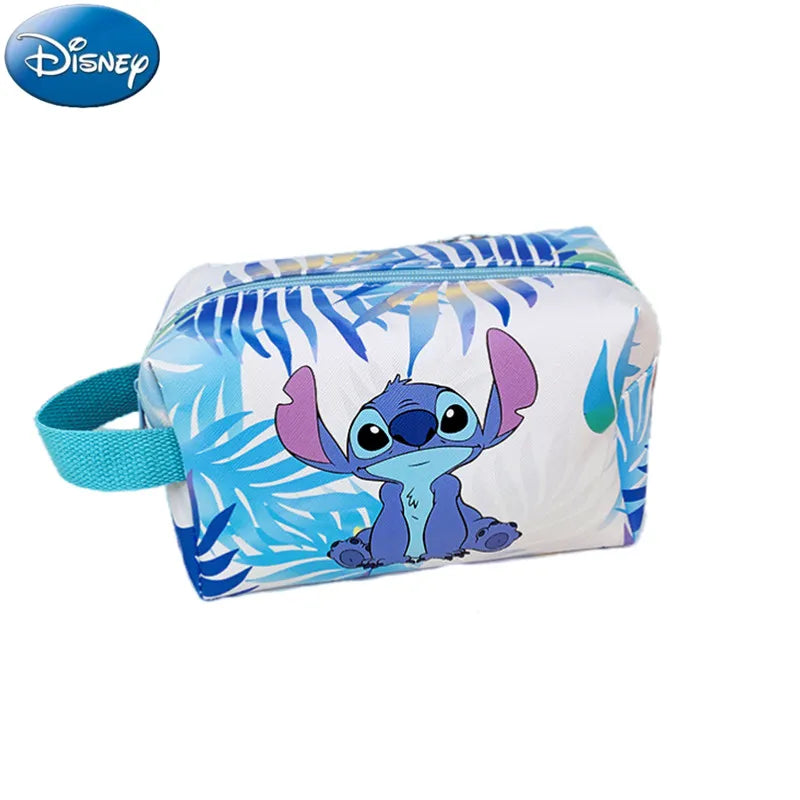 Kawaii New Disney Stitch Anime Cosmetic Bag Lilo & Stitch Cartoon Large Capacity Makeup Bag Girl Woman Portable Handbag Gifts