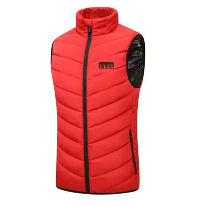 21 Zone Heating Vest Men's USB Infrared Thermal Jacket Smart Heating Clothes New Winter Cold-proof Thick Sleeveless Coat Hiking