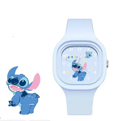 10 Styles Disney Stitch Girls Watch Cartoon Stich Round Silicone Strap Analog Digital Watch Boys Children Toys Birthday Gifts