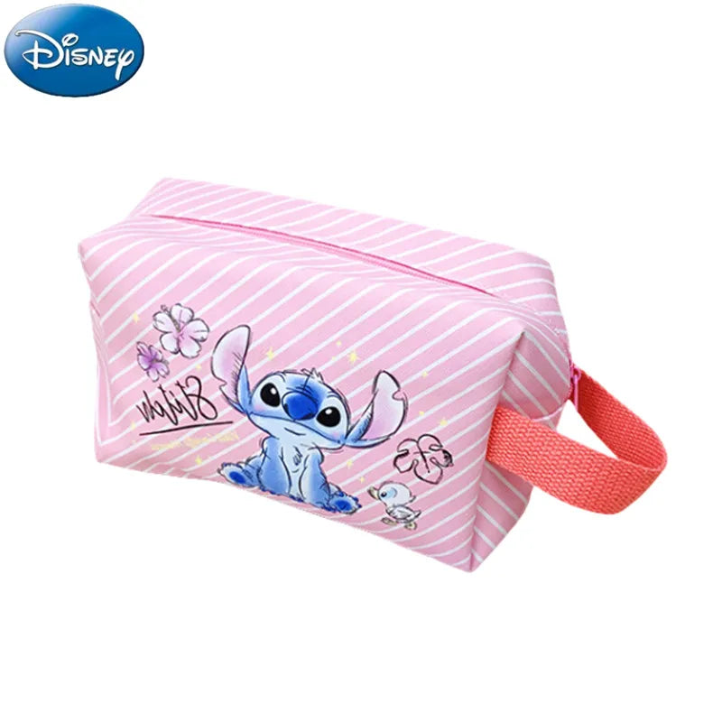 Kawaii New Disney Stitch Anime Cosmetic Bag Lilo & Stitch Cartoon Large Capacity Makeup Bag Girl Woman Portable Handbag Gifts