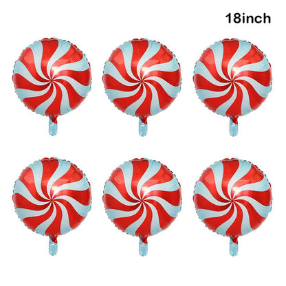 Christmas Candy Cane Foil Balloons Xmas Red Green Sweet Candies Balloon Christmas Gift Box Ballon Birthday Party Home Decoration