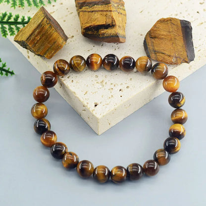 5A Natural Tiger Eye Bracelets Men Women Charm Natural Stone Jewelry Health Protection Soul Healing Couple Crystal Bead Bracelet