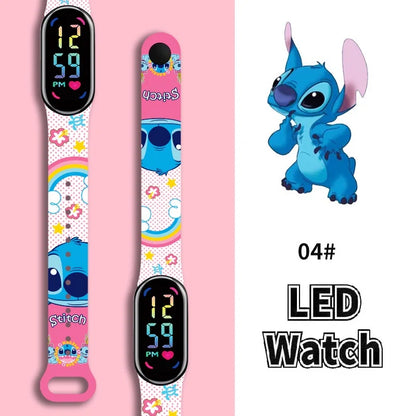 Stitch Children Watches Girls Waterproof Sport Touch Screen Watch for Women Waterproof Digital Clock Bracelet Gifts