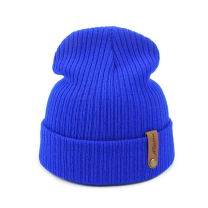 Brand Oohmy Knitted Hats for Men Women, Skullies Caps, Warmer Bonnet, Casual Cap, Monochromatic, Male and Female, Winter, 2024