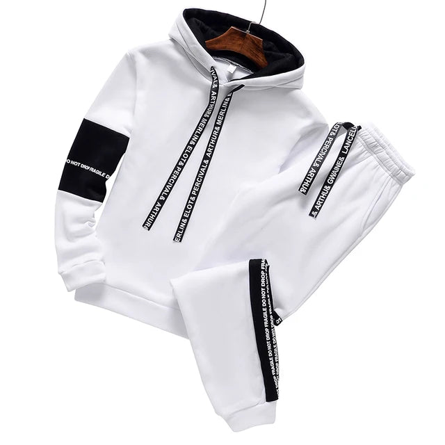 Winter Hoodie Sets Men Tracksuit Casual Hoodies Sweatshirt Piece Set Male Pullover Hoody Fashion Streetwear Clothes