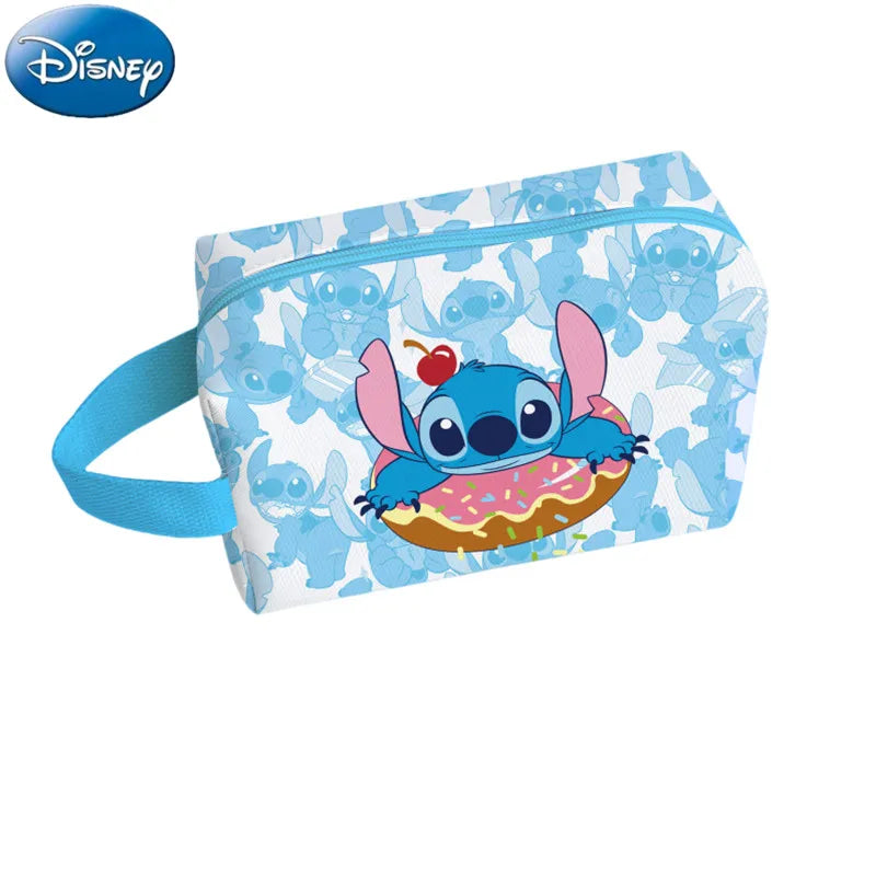 Kawaii New Disney Stitch Anime Cosmetic Bag Lilo & Stitch Cartoon Large Capacity Makeup Bag Girl Woman Portable Handbag Gifts