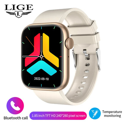 LIGE New Smart Watch 2024 Wireless Charging Smartwatch Bluetooth Calls Men Women Smartwatches Fitness Bracelet Custom Watch Face