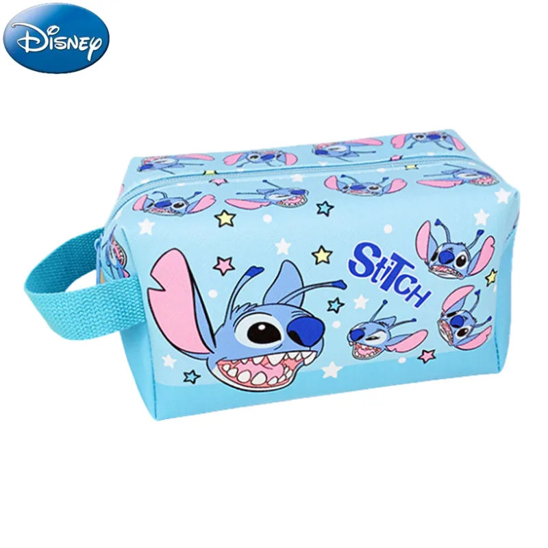 Kawaii New Disney Stitch Anime Cosmetic Bag Lilo & Stitch Cartoon Large Capacity Makeup Bag Girl Woman Portable Handbag Gifts