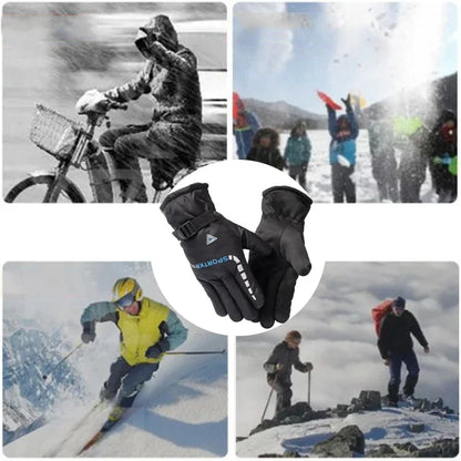 Outdoor Winter Warm Thermal Cycling Gloves Waterproof Antislip Sports Ski Cycling Motocycle Warm Gloves Unisex Moto Accessories