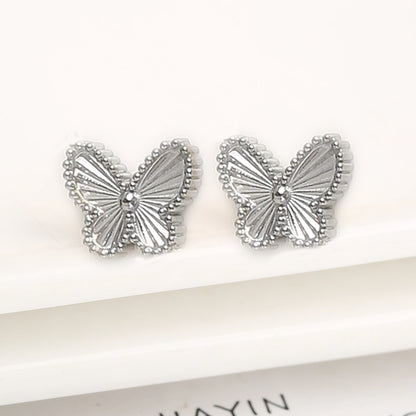 Hot Sale Luxury Stainless Steel Insect Butterfly Bracelet Simple for Woman Casual Holiday Party Jewelry Accessories Clover