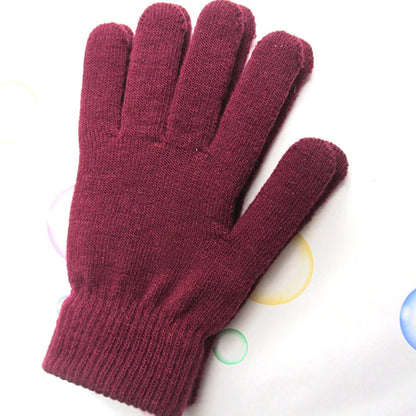 Women Cashmere Knitted Gloves Autumn Hand Warmer Winter Thicken Lining Full Fingered Mittens Skiing Short Wrist Gloves Warm