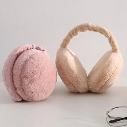 2022 New Soft Plush Ear Warmer Winter Warm Earmuffs for Women Fashion Solid Earflap Outdoor Cold Protection Ear-Muffs Ear Cover