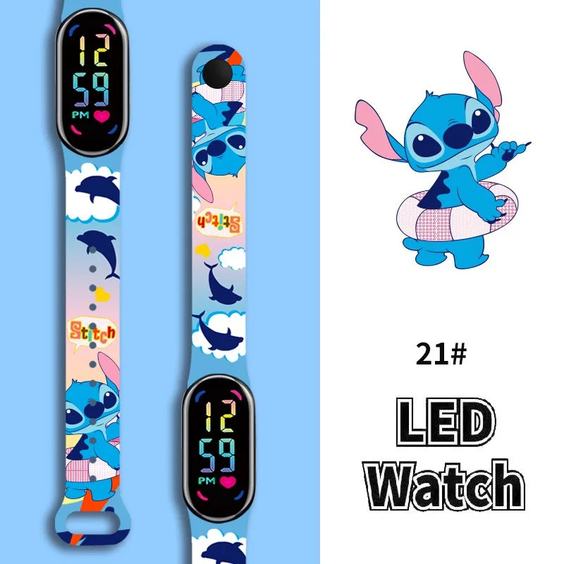 Stitch Children Watches Girls Waterproof Sport Touch Screen Watch for Women Waterproof Digital Clock Bracelet Gifts