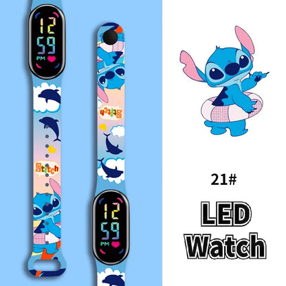 Stitch Children Watches Girls Waterproof Sport Touch Screen Watch for Women Waterproof Digital Clock Bracelet Gifts