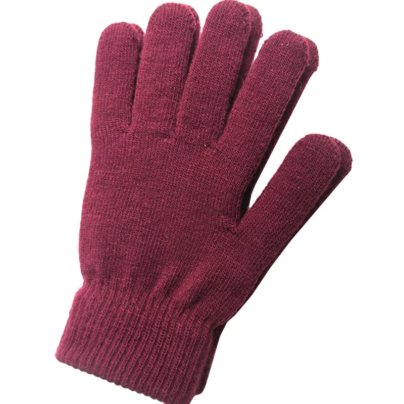 Women Cashmere Knitted Gloves Autumn Hand Warmer Winter Thicken Lining Full Fingered Mittens Skiing Short Wrist Gloves Warm