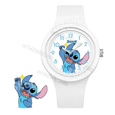 10 Styles Disney Stitch Girls Watch Cartoon Stich Round Silicone Strap Analog Digital Watch Boys Children Toys Birthday Gifts