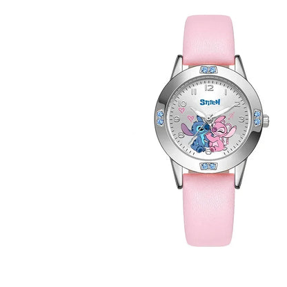 10 Styles Disney Stitch Girls Watch Cartoon Stich Round Silicone Strap Analog Digital Watch Boys Children Toys Birthday Gifts